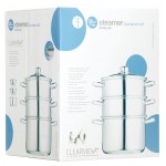 Kitchen Craft Clear View 3-Tier Stainless Steel Steamer 22cm Kitchen Craft Clear View 3-Tier Stainless Steel Steamer 22cm